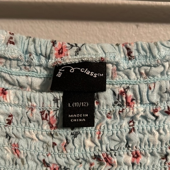 👧🏻Art Class baby blue blouse floral size 10/12 regencycore - Picture 2 of 6